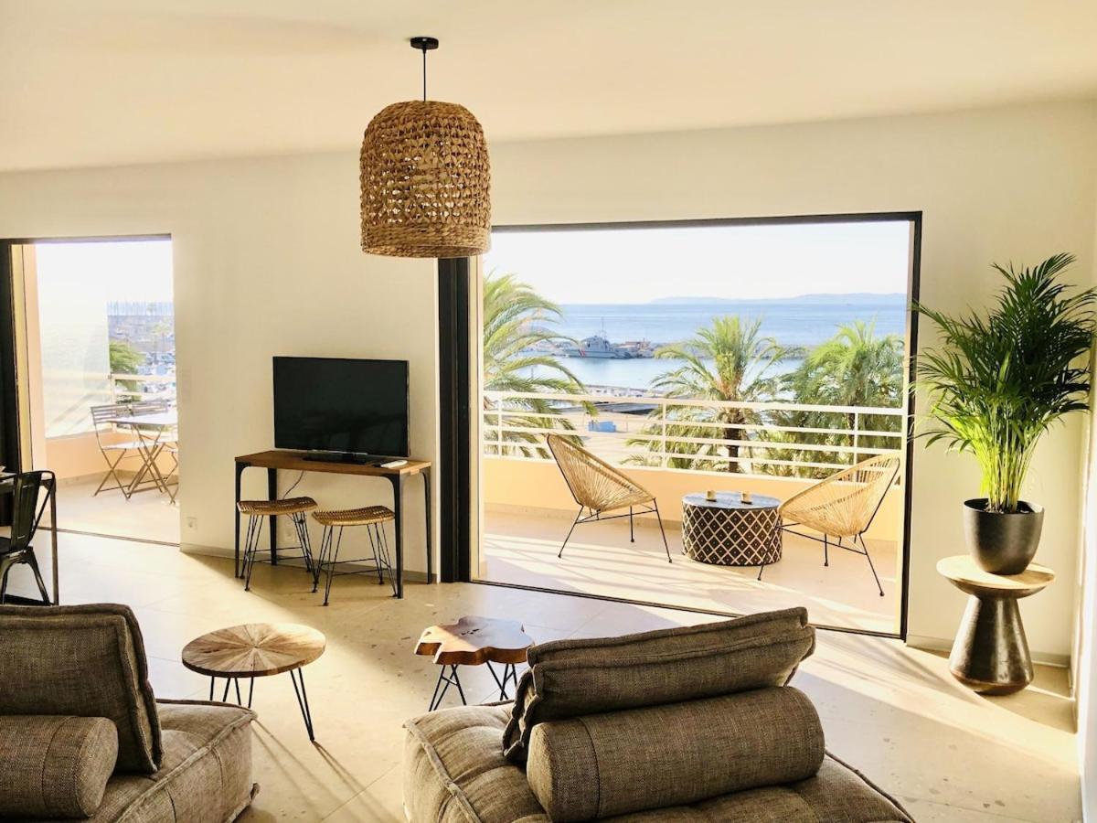 Appartement T3 Lumineux Traversant Totalement Neuf En Face De La Plage Front De Mer Vue Sur Les Iles Vue Mer Panoramique Assuree Residence De La Plage Centre Ville Du Lavandou 3Eme Etage Avec Ascenseur Appartement T3 Ле-Лаванду Екстер'єр фото